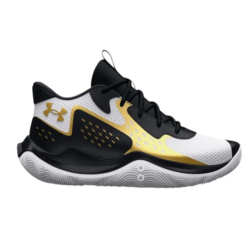 Under Armour Boys GS Jet '23 Basketball Sneakers US 5 YOUTH Black Gold NIB